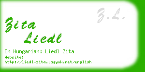 zita liedl business card